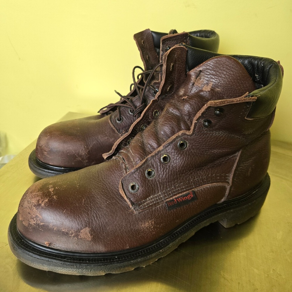 Red Wing mens sz 10 D Super Sole safety toe work boots.